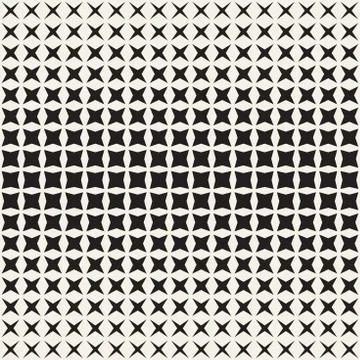 Geometric Seamless Star Shapes Pattern. Halftone Gradient Effect. Stylish V.. Illustrazione stock