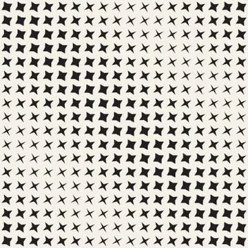 Geometric Seamless Star Shapes Pattern. Halftone Gradient Effect. Stylish V.. Illustrazione stock