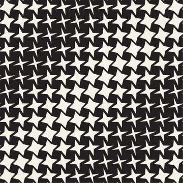 Geometric Seamless Star Shapes Pattern. Halftone Gradient Effect. Stylish V.. Illustrazione stock