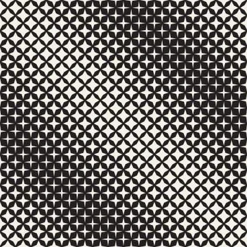 Geometric Seamless Star Shapes Pattern. Halftone Gradient Effect. Stylish V.. Stock Illustration