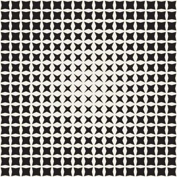 Geometric Seamless Star Shapes Pattern. Halftone Gradient Effect. Stylish V.. Stock Illustration
