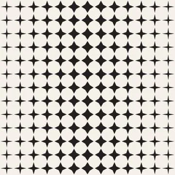 Geometric Seamless Star Shapes Pattern. Halftone Gradient Effect. Stylish V.. Stock Illustration