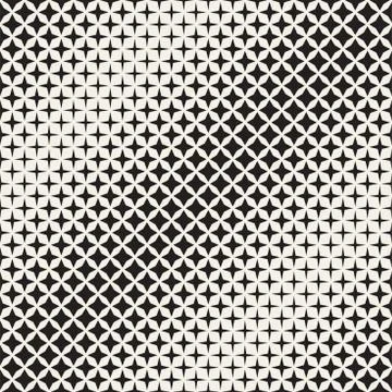 Geometric Seamless Star Shapes Pattern. Halftone Gradient Effect. Stylish V.. Illustrazione stock