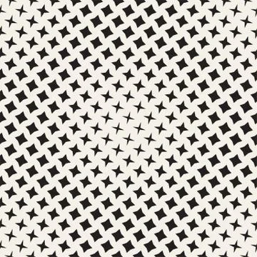Geometric Seamless Star Shapes Pattern. Halftone Gradient Effect. Stylish V.. Illustrazione stock