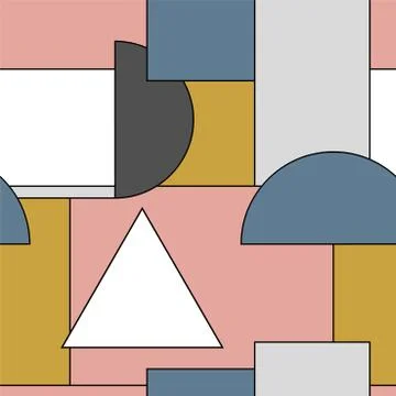 Geometric seamless stylish background - repeatable modern design. Trendy Stock Illustration