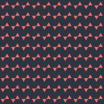 Geometric seamless triangle pattern on dark background, simple illustration f Stock Illustration