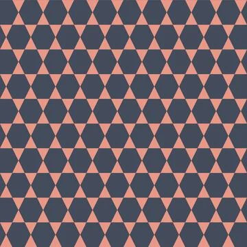 Geometric seamless triangle pattern on dark background, illustration for de.. Illustrazione stock