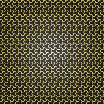 Geometric Seamless Vector Golden Pattern Stock Illustration