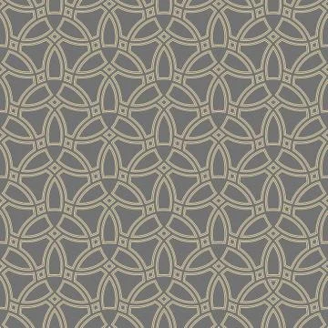 Geometric Seamless Vector Golden Pattern Stock Illustration