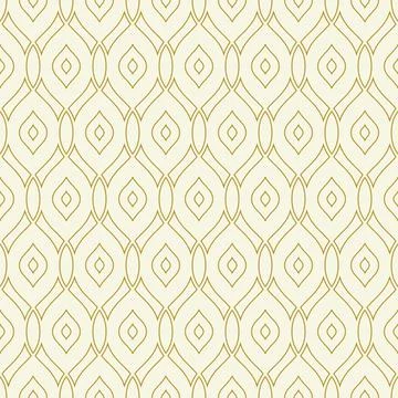Geometric Seamless Vector Golden Pattern. Classic Ornament Stock Illustration