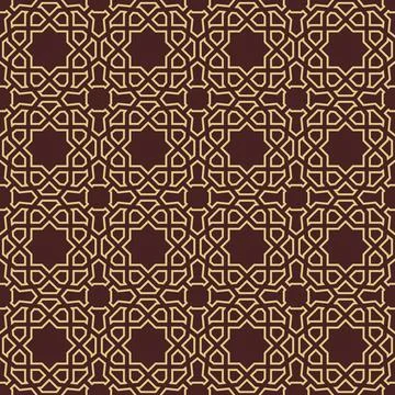 Geometric Seamless Vector Pattern With Abstract Ornament イラスト素材