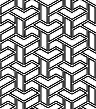 Geometric Seamless Vector Pattern With Abstract Triangles Illustrazione stock