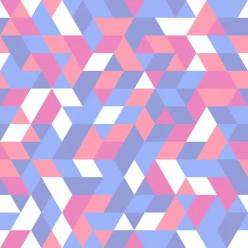 Geometric Seamless Vector Pattern With Abstract Triangles 스톡 일러스트