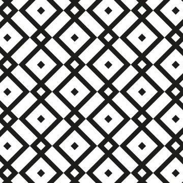 Geometric seamless Vector Pattern. Black and white Background. Stock Illustration