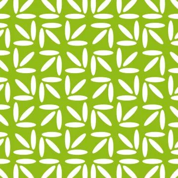 Geometric seamless Vector Pattern. Green and white Background. Stock Illustration