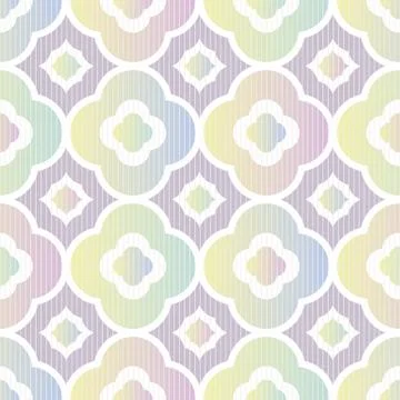 Geometric seamless vector pattern in pastel ombre Stock Illustration