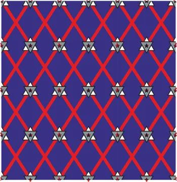 Geometric seamless vector pattern with stars,squares,triangles,diamond shapes. イラスト素材