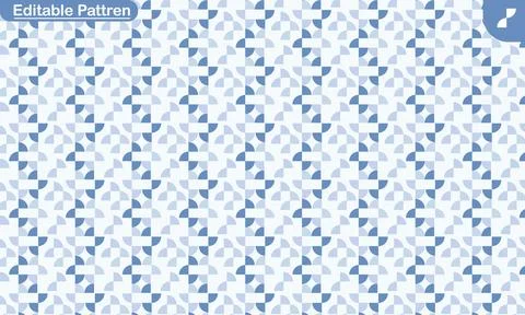 Geometric semicircle pattern blue background Illustrazione stock