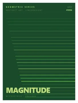 Geometric series abstract art template with magnitude typography and line d.. 库存插图