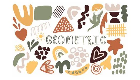 Geometric set, abstract and vector Stockillustratie