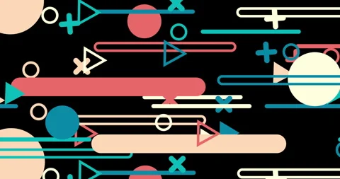 Geometric shape abstract loop animation. Infinity Motion Graphic Shapes loop Stock Footage 259897008