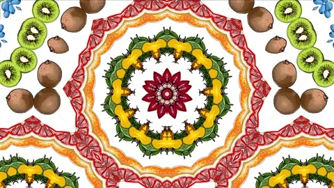 Geometric shape abstract neon blend mirror doodle. Stock Footage 202054270