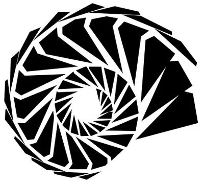 Geometric shape - Angular edgy element on white. Stock Illustration