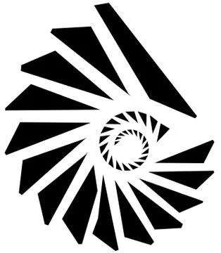 Geometric shape - Angular edgy element on white. Ilustração Stock