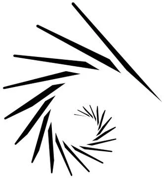 Geometric shape - Angular edgy element on white. Stock Illustration