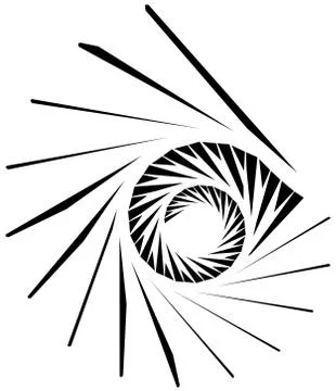 Geometric shape - Angular edgy element on white. Ilustração Stock