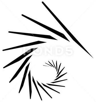 Geometric shape - Angular edgy element on white. 스톡 일러스트
