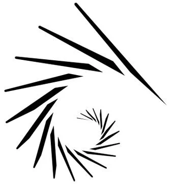 Geometric shape - Angular edgy element on white. 스톡 일러스트