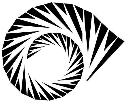 Geometric shape - Angular edgy element on white. Ilustração Stock