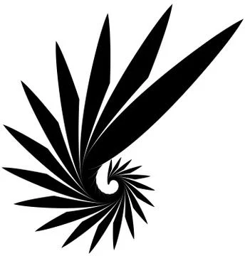 Geometric shape - Angular edgy element on white. Ilustração Stock