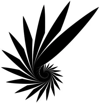 Geometric shape - Angular edgy element on white. Ilustração Stock