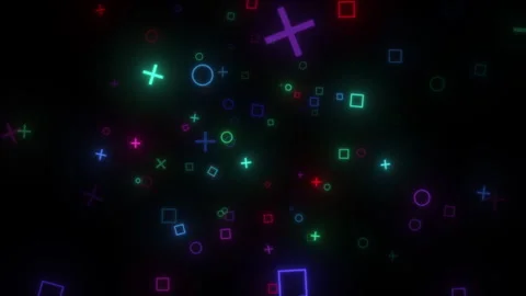Geometric Shape Animation, Glowing Digital High Tech Geometric Shape Stock Footage 346934952