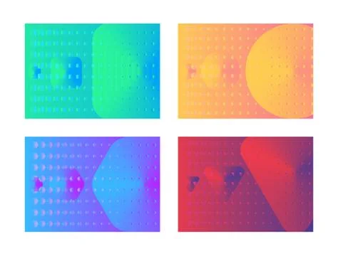 Geometric shape background modern design gradient colorful halftone shape sty Stock Illustration