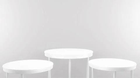 Geometric shape background in the white and grey studio room, minimalist m... 스톡 사진