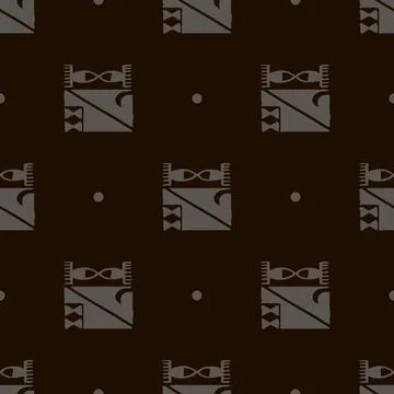 Geometric shape on black background Vector seamless pattern Stock Illustration