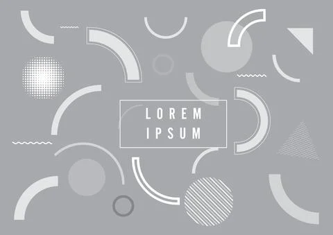 Geometric shape compositions background. Dynamic shapes composition. Vector i Stock Illustration