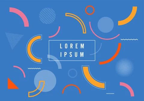 Geometric shape compositions background. Dynamic shapes composition. Vector.. Stock Illustration