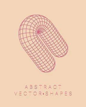 Geometric shape for design. 3d technology style. Stock Illustration