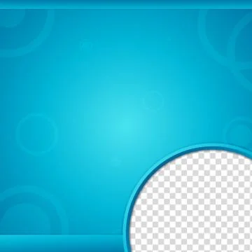 Geometric shape design circle frame style cyan color with space. Stock Illustration