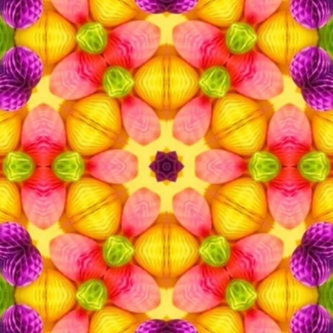 Geometric shape design concept, Kaleidoscope, colorful background Stock Footage 227454842