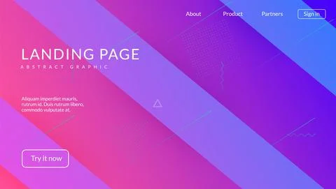 Geometric Shape. Dynamic Design. Purple Graphic Banner. Plastic Stockillustratie