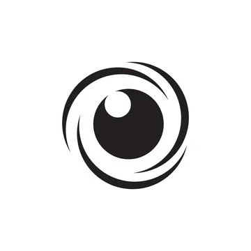 Geometric shape eye black logo design, vector graphic symbol icon illustrat.. Stock Illustration