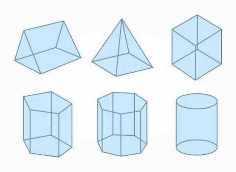 Geometric shape figures illustration set Stock Illustration