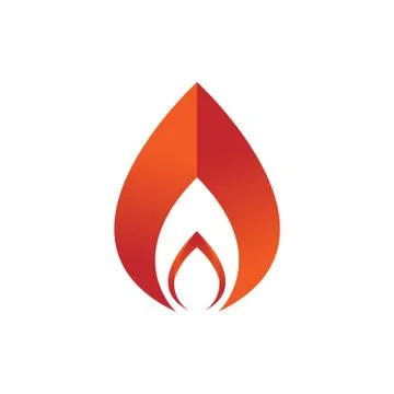 Geometric Shape Fire Flames Element Emblem Symbol Stock Illustration