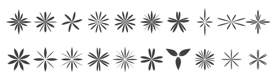 Geometric shape of floral design for element Stock Illustration