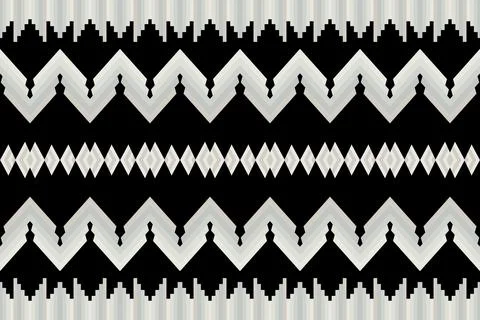 Geometric shape form a pattern on black background Stock Illustration